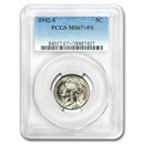 1942-S Silver Jefferson Nickel MS-67+ PCGS (Full Steps) 1942-S Silver Jefferson Nickel MS-67+ PCGS (Full Steps)